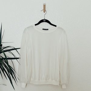 Harlowe & Graham Tulle Sleeved Top